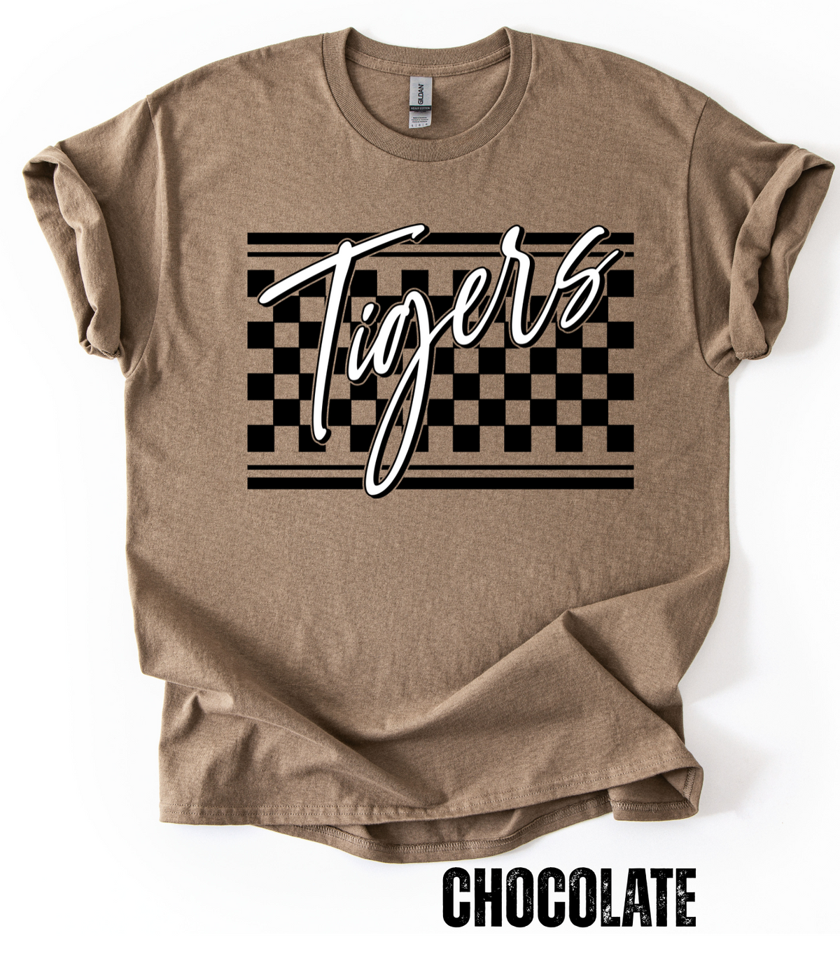 Retro Checkered Tigers- Gildan