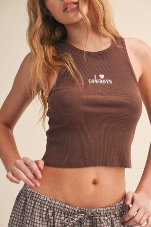 I Love Cowboys Tank