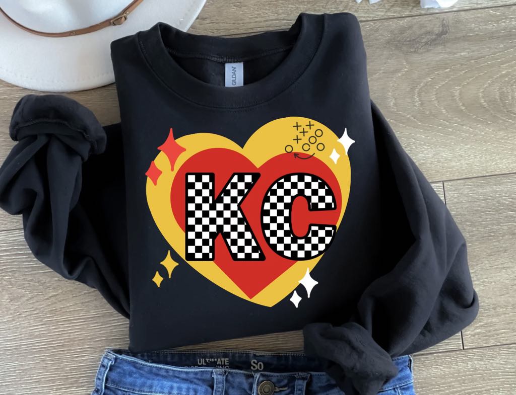 KC Heart Checkered
