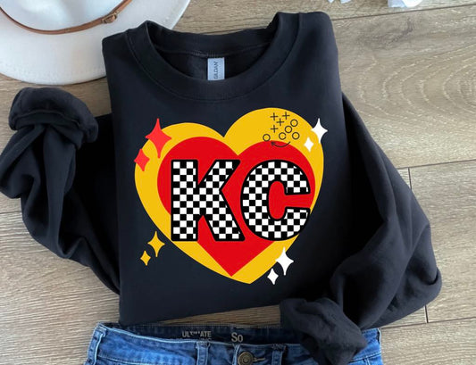 KC Heart Checkered