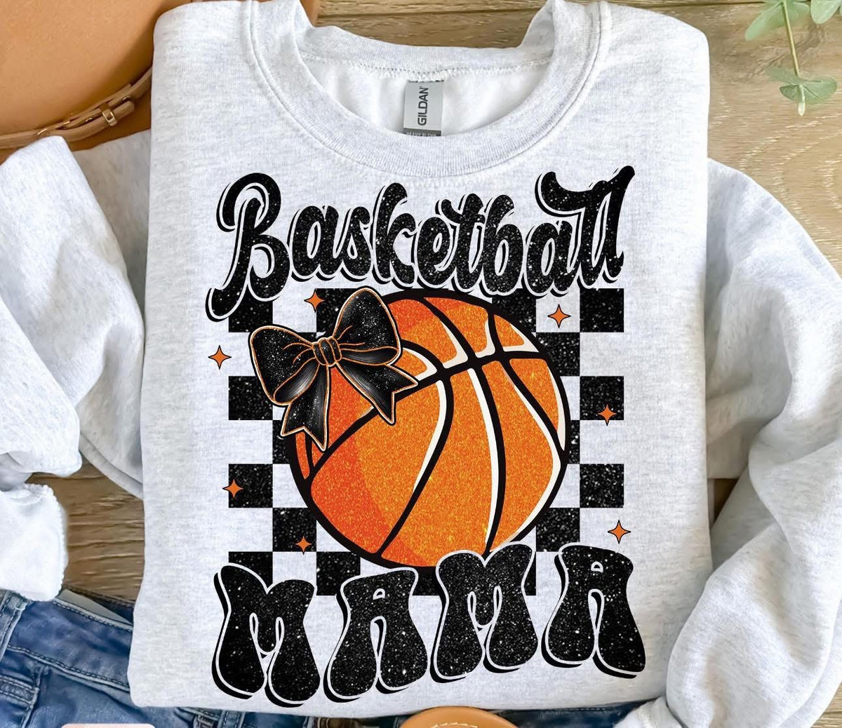 Basketball Mama- Ball & Bow