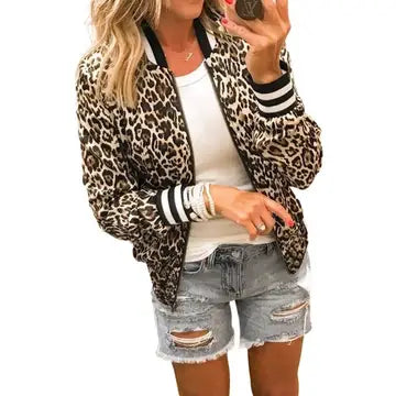 Leopard Bomber Jacket