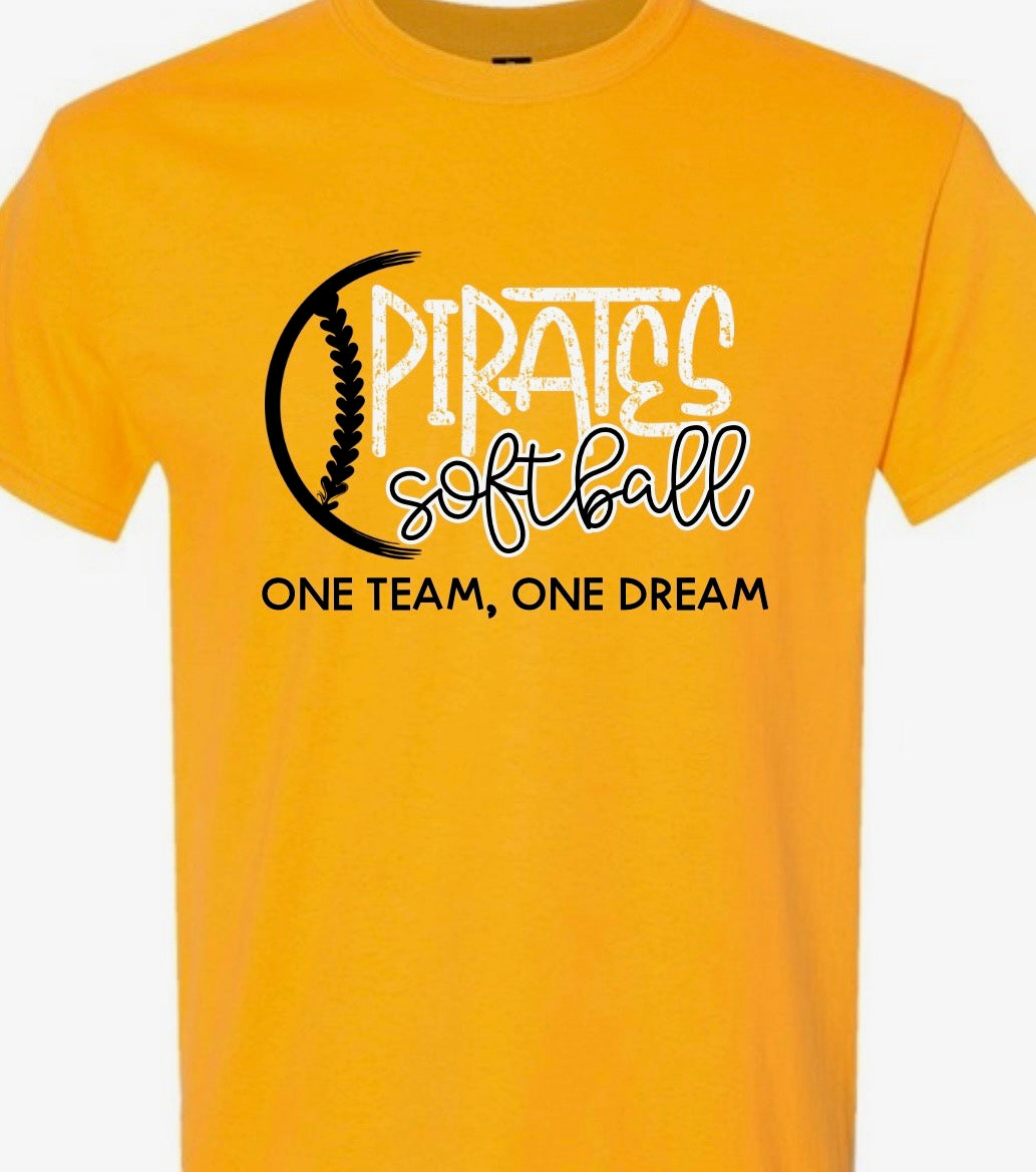 PHHS Softball Tee - Gold