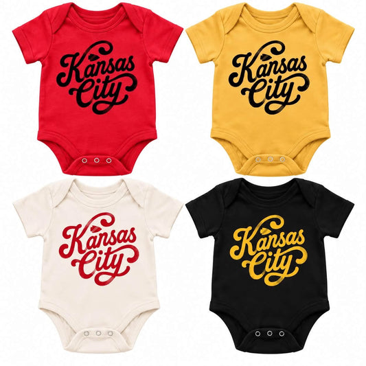 Kansas City Curvy Script Onesie