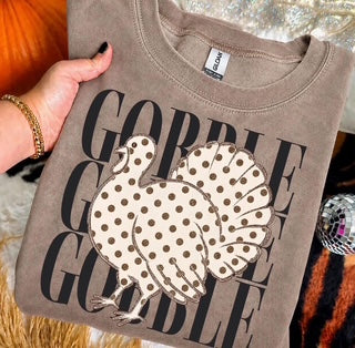Polka Dot Turkey Gobble Gobble Gobble